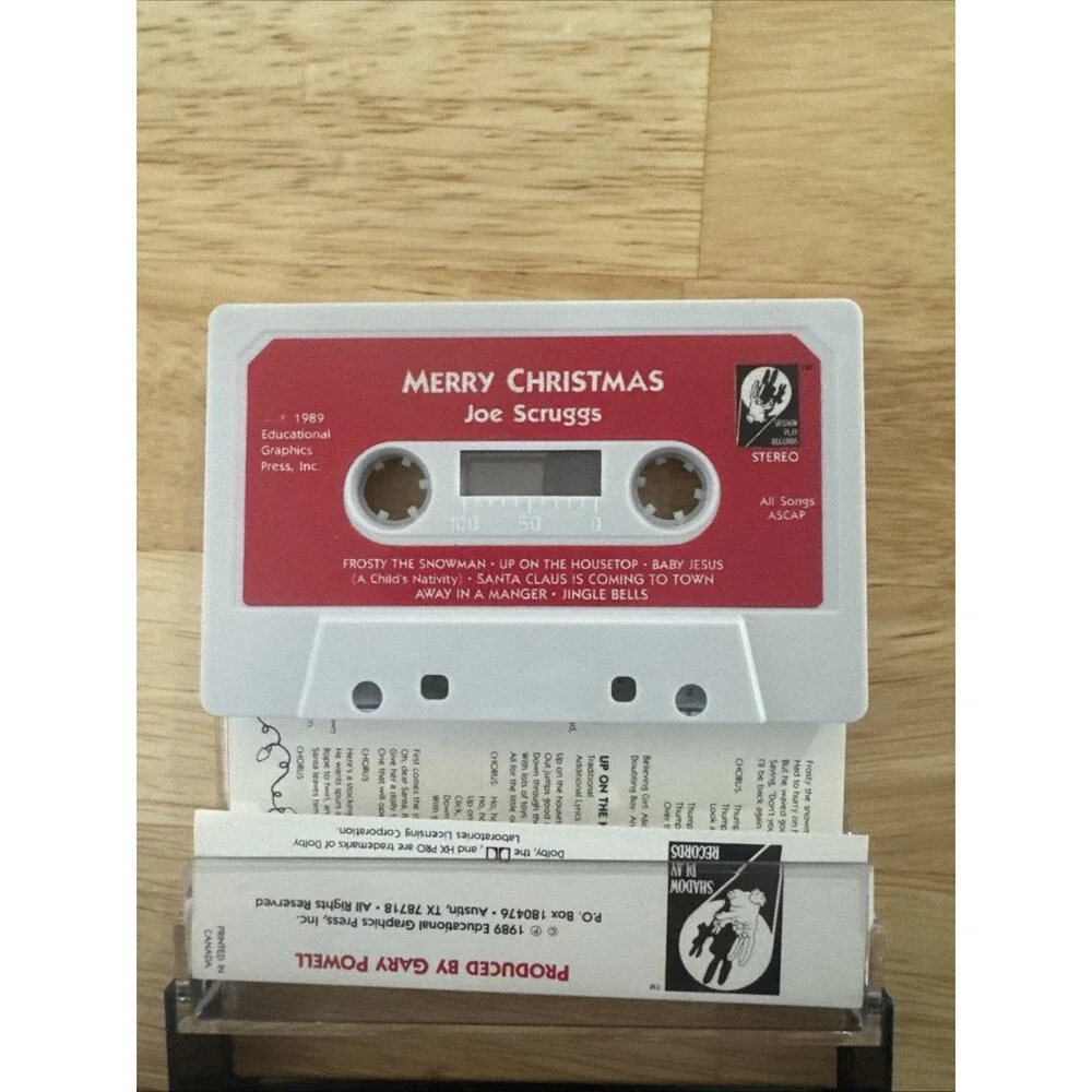 1989 Merry Christmas Joe Scruggs Cassette Tape Holiday Music - Picture 4 of 5